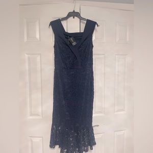 Womens blue lace dress size 10